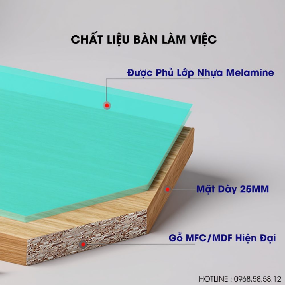 Bàn vi tính BLV100N phù hợp mọi không gian làm việc hiện đại