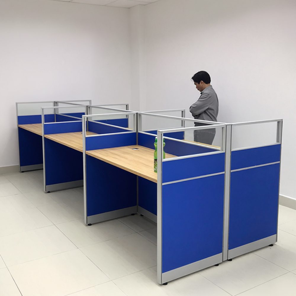 Chi tiết khung nhôm sơn tĩnh điện của vách ngăn VK04