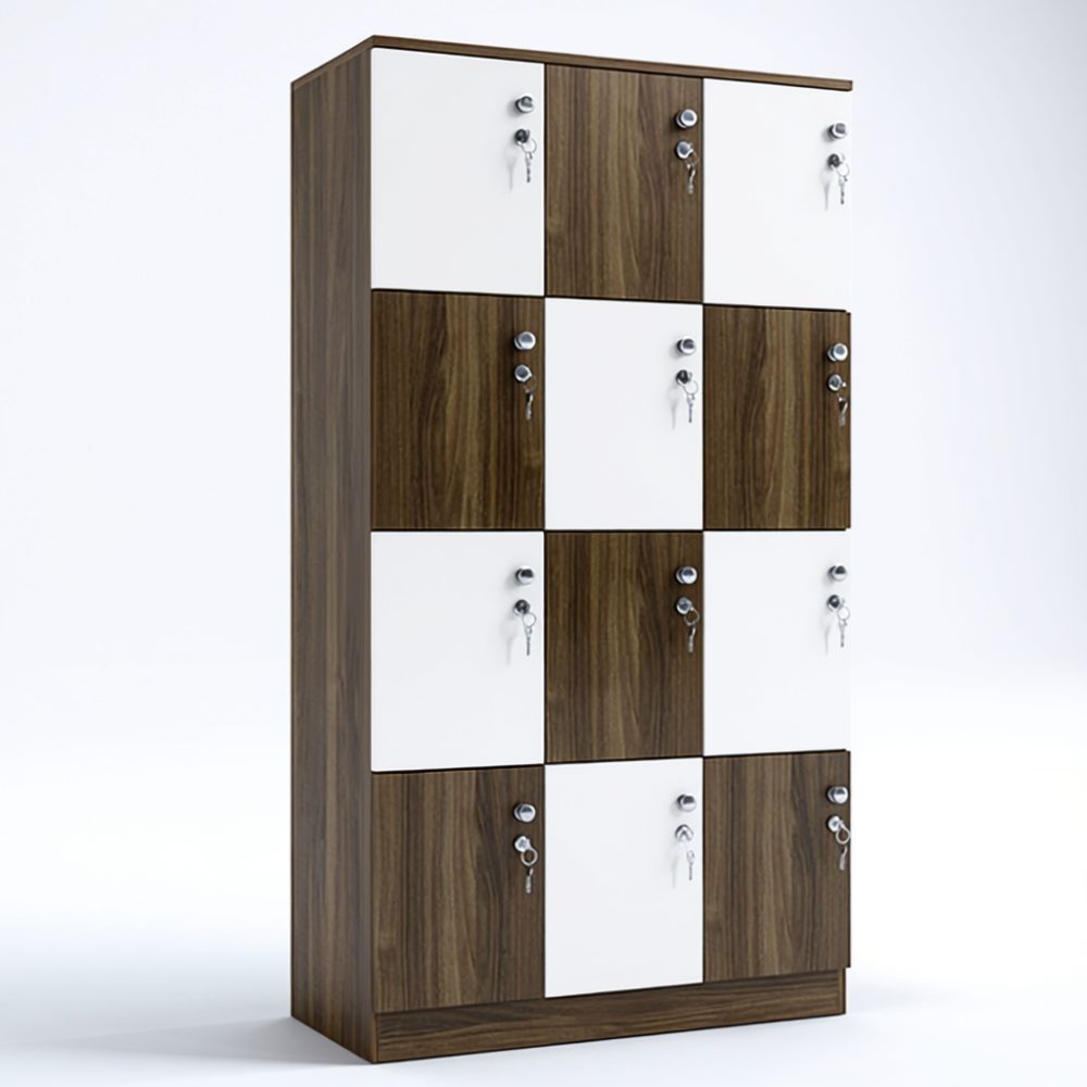 Tủ locker gỗ 12 ngăn LK3609 có hệ thống khóa an toàn