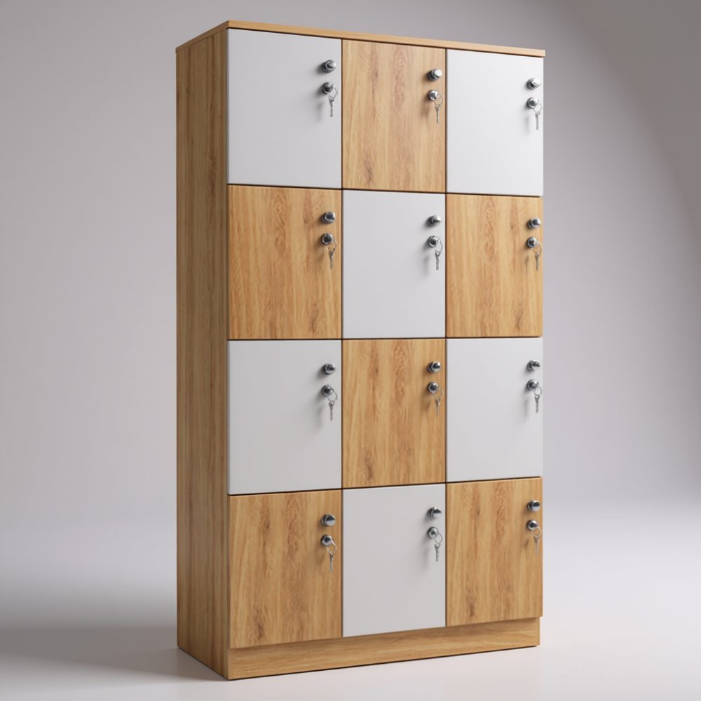 Tủ locker gỗ 12 ngăn LK3609 có kết cấu chắc chắn