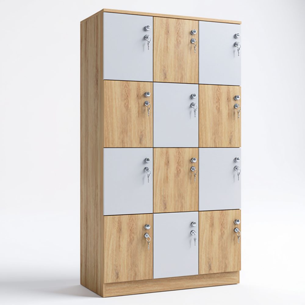 Tủ locker gỗ 12 ngăn LK3609 có thiết kế hiện đại