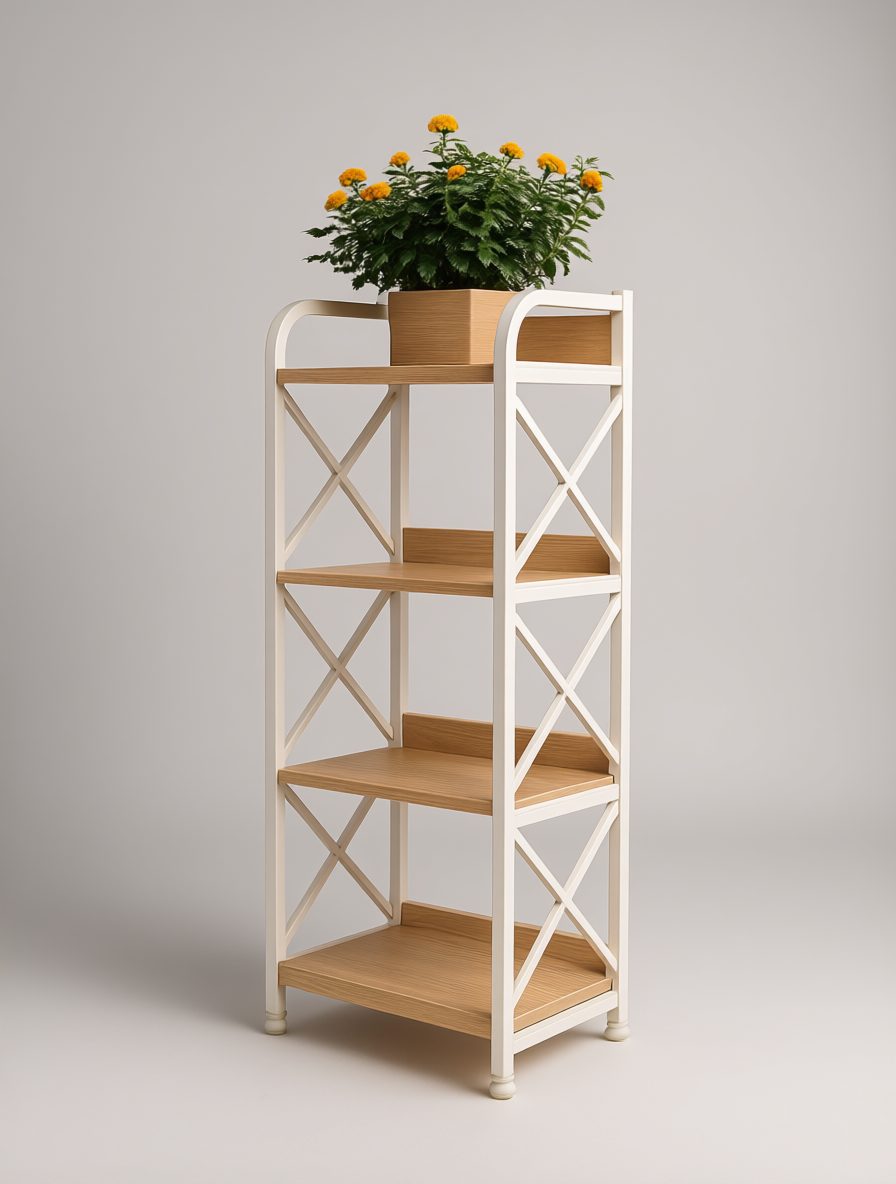 Kệ KS40 dùng làm kệ sách và decor trong phòng khách hiện đại