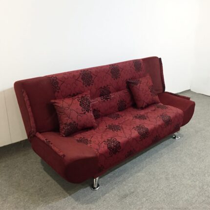 Sofa Giường Họa Tiết Hoa Đỏ – Tiết Kiệm Không Gian 1.2x1.9m