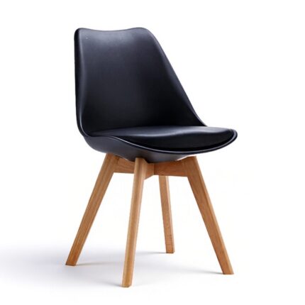 Ghế Eames Chân Gỗ Đệm Êm J5 – Cho Cafe & Phòng Khách
