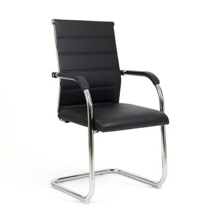 Ghế Quỳ Da Chống Mỏi G8166 – Lưng Cao, Chân Crom, Đen Tuyền